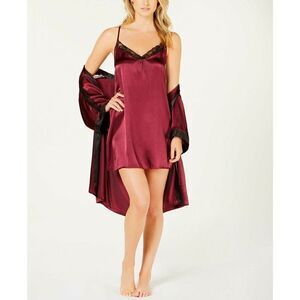 Linea Donatella Sets to Go Satin Chemise &‎ Wrap Robe Sz S